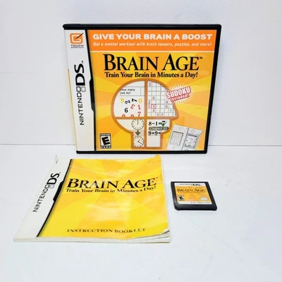 Brain Age: Train Your Brain In Minutes A Day (Nintendo DS) CIB Complete w/Manual - Image 1 of 4