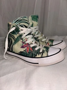 Converse Chuck Taylor All-Star Tropical Shoes Women's 7 Sneakers Hi Top Green - Picture 1 of 8
