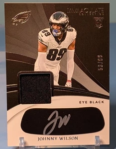 2024 Immaculate Johnny Wilson Rookie Auto Eye Black Jersey /99 #EYE-JOW EAGLES - Picture 1 of 3