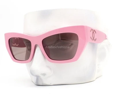 Chanel Sunglasses ch5527A 1776/53 Polished Pink Clear CC Logo Light Gray w/case - Image 1 of 4