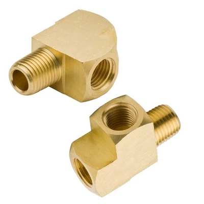 LEGINES Brass Street Tee 1/8" NPT Female x 1/8" NPT Male x 1/8" NPT Female Pipe Fitti...