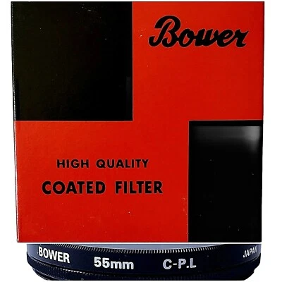 Bower 55 mm Circular Polarizing Filter Genuine Coated Optical Glass New In Box - Image 1 of 4