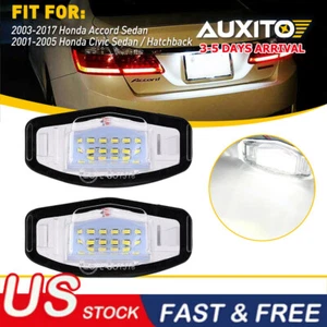 2Pcs 18 LED License Plate Light Direct For Acura TL TSX MDX Honda Civic Accord - Picture 1 of 12