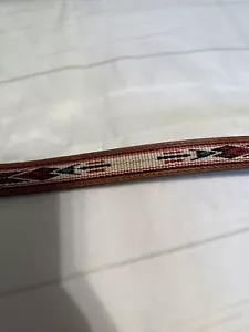 Ledergürtel indisches Design silberne Schnalle Torel Größe Small NEU - Bild 1 von 7