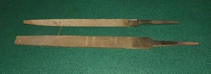 2 Pcs VINTAGE Nicholson Hand Files FLAT CAST STEEL & TRIANGULAR TAPERED - Picture 1 of 3