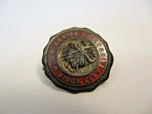 Antique Vintage Morningside College Sioux City Iowa Sterling Red Enamel Pin - Picture 1 of 5