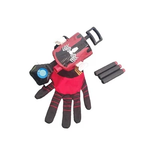 Marvel Spiderman Web Slinger Shooter Hand Toy Red Black White Complete - Picture 1 of 2