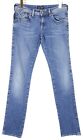 ARMANI JEANS J075C Jeans Women's W26 Faded Whiskers Skinny Fit Zip Fly Pockets