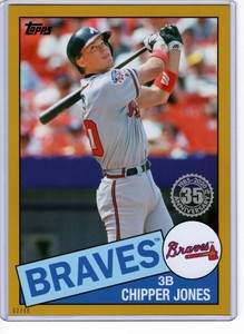 Chipper Jones 2020 Topps 1985 35th Anniversary 5x7 Gold #85-7 /10 Braves 