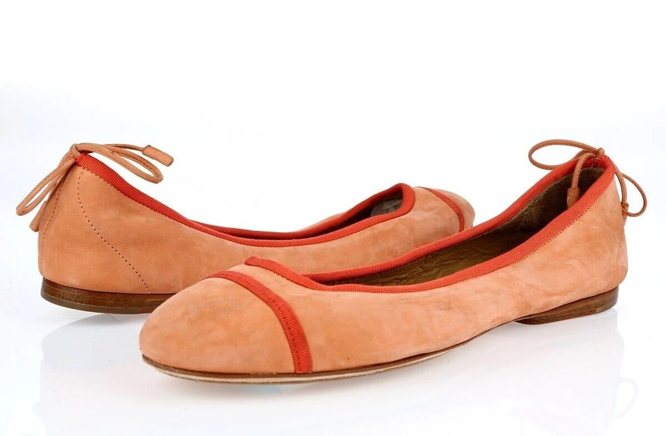 Zapatos planos de ballet sin cordones de gamuza melocotón Rag & Bone talla 36 precio de venta sugerido por el fabricante: $325,00 Foto 1 de 1