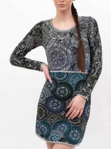 -20% Kooi Strickkleid Kleid schwarz blau grau grün 40 42 44 Baumwolle Viscose - Bild 1 von 4