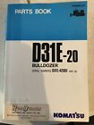 Komatsu D31E-20 Bulldozer Dozer Parts Book Catalog Manual Pre-Owned