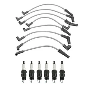 Set of Spark Plug & Ignition Wires for Ford E150 F150 4.9L 1989-1996 - Picture 1 of 7