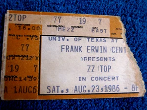 ✅ RARO ✅ ZZ TOP ✅1986✅ AUSTIN TEXAS✅BOLETO DE CONCIERTO✅ ENVÍO GRATUITO ✅ - Imagen 1 de 1