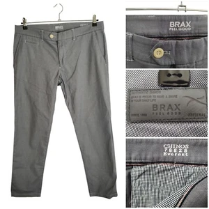 Brax Everest Chinos Mens Grey Suttle Cross Hatch Pattern W-36S  - Picture 1 of 14