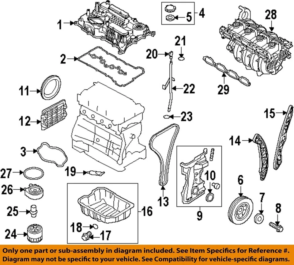 KIA OEM 16-22 Optima Engine Parts-Intake Manifold Gasket 283132GTA0 Foto 1 de 1
