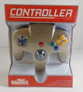 Controller Remote In Gold For N64 Brand New OLD SCHOOL. - Picture 1 of 2