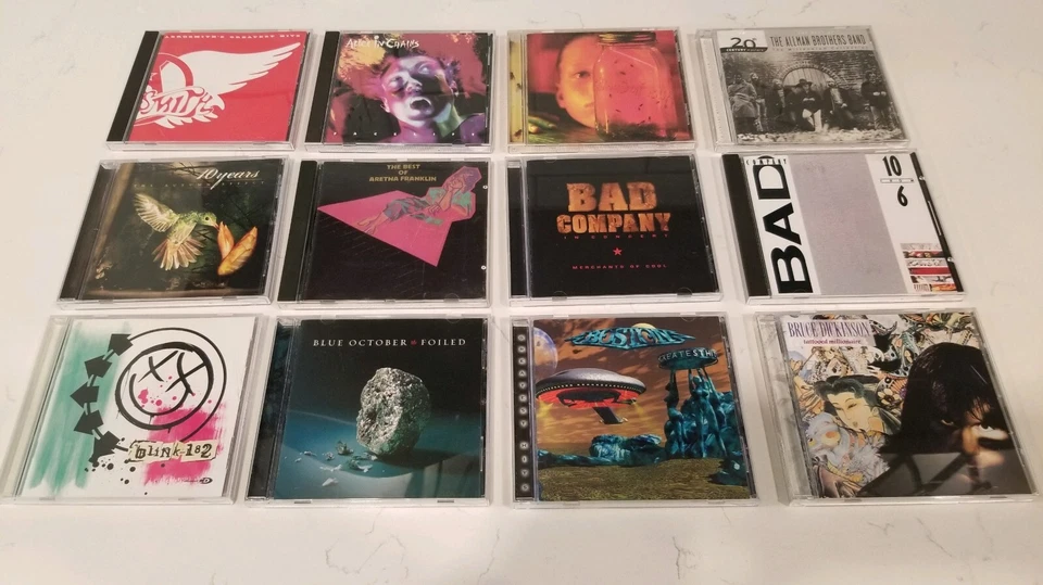 Lot 20 CD Alice Chains Bad Co Dickinson Killers Boston Blink Doors Foo Goo INXS - Image 1 of 4