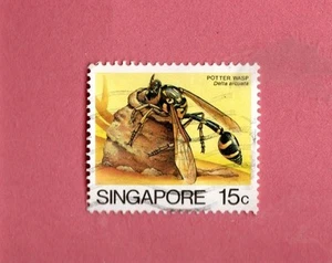 SINGAPORE USED 15CENT POTTER WAP POSTAGE STAMP - Picture 1 of 1