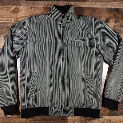 Vintage Volcom Jacket Mens XL Black Striped Stone Y2K Grunge Skater - Image 1 of 4