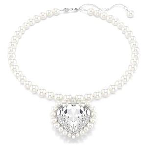 Swarovski Ariana Grande x Swarovski Necklace, Crystal Pearl, Heart Cut, Heart - Picture 1 of 7