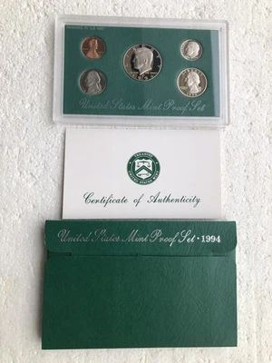 1994-S Clad Proof Set U.S. Mint Original Government Packaging COA Sealed Plastic - Image 1 of 4
