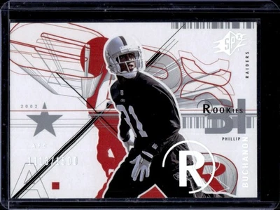 2002 SPx Phillip Buchanon Rookie RC #1113/1500 Raiders - Image 1 of 2