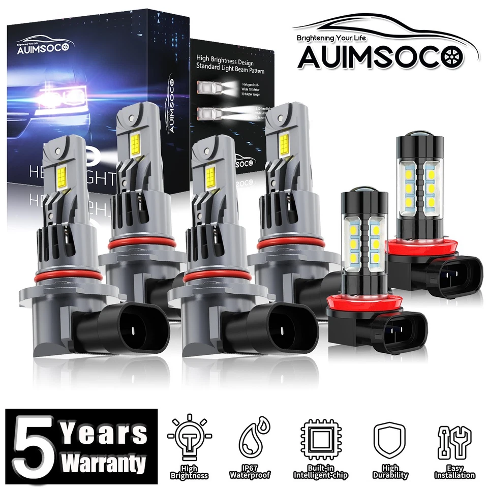 Faro LED súper brillante blanco frío 80000LM para Chrysler 200 2016-2017 Foto 1 de 4