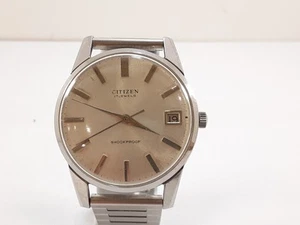 Citizen Homer Date Men’s Watch SS Bracelet, Hand-Wind, 17J, Silver, Used - Picture 1 of 8