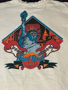 CAMISETA HARD ROCK CAFÉ - NUEVA YORK, NY - TALLA GRANDE - BLANCA - Imagen 1 de 6