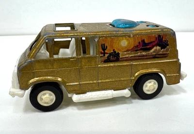 70s Tootsietoy California Van Brown Hippie Diecast Metal (Read) - Image 1 of 4