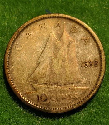 1938 Canadian Dime – early George VI silver with a story to tell. VF-30 - Image 1 of 4