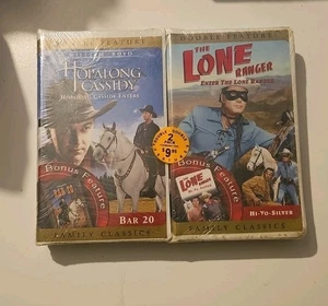 The Lone Ranger And HOPALONG CASSIDY VHS Video SEALED COLLECTOR ITEM - Imagen 1 de 2