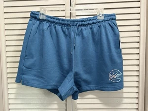 Volcom Blue Sweat Short Size XL Elastic/Tie Waist High Rise Soft Logo Casual - Picture 1 of 8
