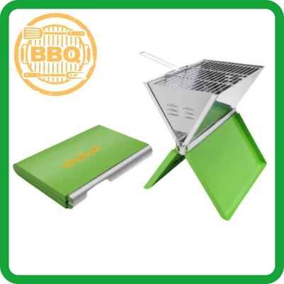 Tragbares BBQ anthrazit Grill Outdoor Notizbuch wiederverwendbar Mini klein faltbar BBQ - Bild 1 von 4