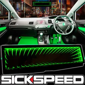 SICKSPEED GALAXY MIRROR LED LIGHT CLIP-ON REAR VIEW WINK REARVIEW GREEN P5 - Picture 1 of 1