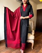 Designer Cotton Women's Kurti Set Indian Bollywood Salwar Kameez Pakistani Dress
