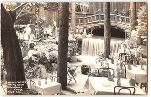 Comedor RPPC, Brookdale Lodge Interior Santa Cruz, CA 1945 Postal de Colección - Imagen 1 de 2