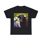 Bull Riding T Shirt Unisex Adult Rodeo Cowboy Art Tee Western Country Farm