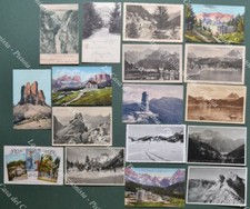 BELLUNO provincia, Alpi. 17 cartoline spedite tra il 1900 ed il 1930