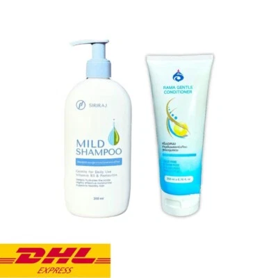 Siriraj Mild Shampoo + Rama Gentle Conditioner Prevent Hair Loss 200 ml SET - Image 1 of 4