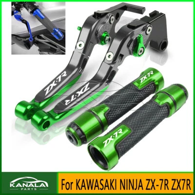 2PCS For KAWASAKI NINJA ZX-7R ZX7R CNC Brake Clutch Lever Handle Grips Sets Foto 1 de 4