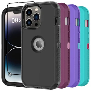 Funda protectora de pantalla para iPhone 14 13 12 11 Pro Max apta para Otterbox Defender - Imagen 1 de 42