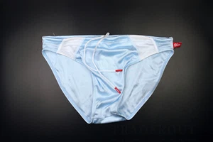 AussieBum Mens ice blue competition crew Nylon Swim bikini Swimwear size M L XL - Picture 1 of 8