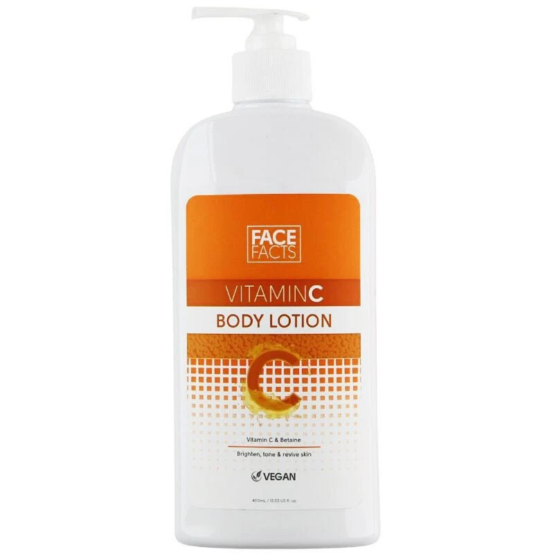 Face Facts Vitamin C Bodylotion 400ml - Aufhellen, straffen & beleben Sie die Haut