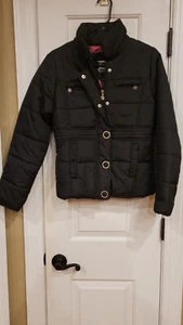 DOLLHOUSE OUTERWEAR BLACK PUFFER JACKET, COAT SMALL/P - Picture 1 of 6
