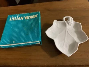 Lillian Vernon Porcelain Ivy Dish c.1987 LV4591 5.75" w/box NOS - Picture 1 of 3