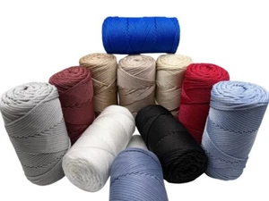 120 Metro Macrame Filo Nylon Cavo Shamballa 3mm 250g Diversi Colori - Picture 1 of 13