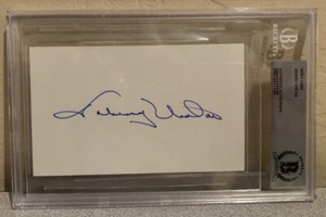 Johnny Unitas handsignierte signed 3"x5" Karteikarte Beckett zertifiziert & beschichtet - Bild 1 von 3