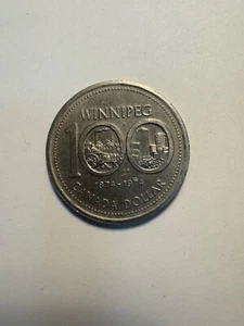 COLLECTABLE 1974   Canada  Winnipeg ,  Manitoba  Centennial $1 Coin - Picture 1 of 2